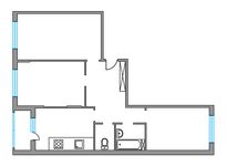 Планировка 3-комнатной квартиры, 71 м2
