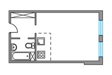 Планировка 1-комнатной квартиры, 69 м2