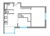 Планировка 1-комнатной квартиры, 65,5 м2