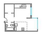 Планировка квартиры студии, 47 м2