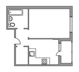 Планировка 2-комнатной квартиры, 56 м2