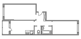 Планировка 2-комнатной квартиры, 58 м2