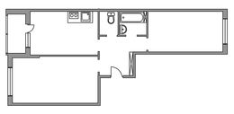 Планировка 2-комнатной квартиры, 60,1 м2