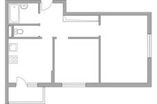 Планировка 2-комнатной квартиры, 52,2 м2