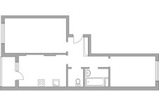 Планировка 2-комнатной квартиры, 51,3 м2