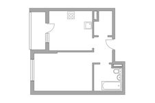Планировка 2-комнатной квартиры, 57,2 м2