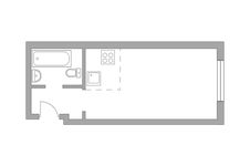 Планировка квартиры студии, 22,4 м2