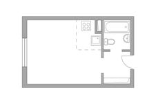 Планировка квартиры студии, 23,6 м2