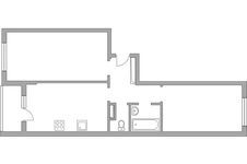 Планировка 2-комнатной квартиры, 60,9 м2