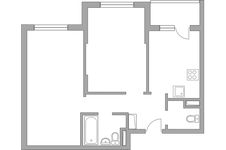 Планировка 2-комнатной квартиры, 52,1 м2