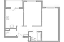 Планировка 2-комнатной квартиры, 57,2 м2