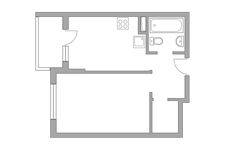Планировка 2-комнатной квартиры, 56,7 м2