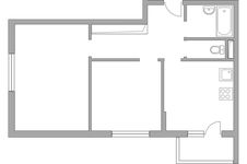 Планировка 2-комнатной квартиры, 52,2 м2