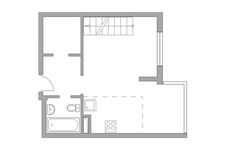 Планировка квартиры студии, 51,4 м2