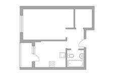 Планировка 1-комнатной квартиры, 35,7 м2
