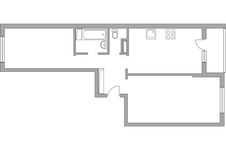 Планировка 2-комнатной квартиры, 60,4 м2