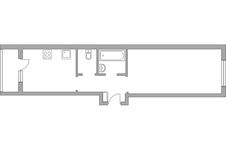 Планировка 1-комнатной квартиры, 40,8 м2