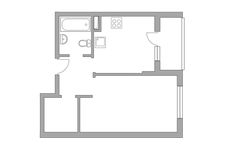 Планировка 1-комнатной квартиры, 36,9 м2