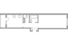 Планировка 1-комнатной квартиры, 40,4 м2