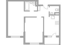 Планировка 2-комнатной квартиры, 52,1 м2