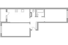 Планировка 2-комнатной квартиры, 60,2 м2