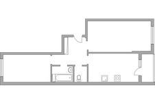Планировка 2-комнатной квартиры, 59,2 м2