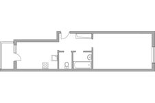 Планировка 1-комнатной квартиры, 42,6 м2