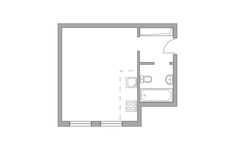 Планировка квартиры студии, 28,1 м2