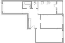 Планировка 3-комнатной квартиры, 71,5 м2
