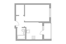 Планировка 1-комнатной квартиры, 33,2 м2