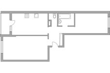 Планировка 2-комнатной квартиры, 60,4 м2