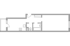 Планировка 1-комнатной квартиры, 42,3 м2
