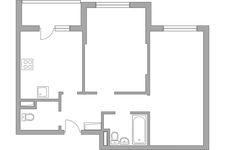 Планировка 2-комнатной квартиры, 57,2 м2