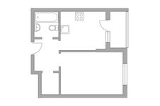Планировка 1-комнатной квартиры, 33,1 м2