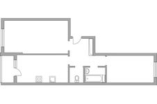 Планировка 2-комнатной квартиры, 59,2 м2