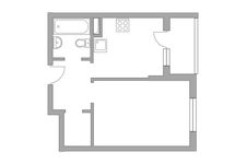Планировка 1-комнатной квартиры, 32,8 м2