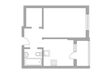 Планировка 1-комнатной квартиры, 33,1 м2