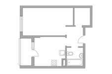 Планировка 1-комнатной квартиры, 36,9 м2