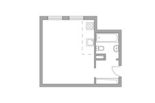 Планировка квартиры студии, 27,9 м2