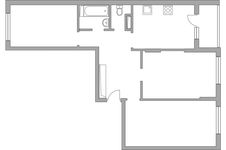 Планировка 3-комнатной квартиры, 71,1 м2