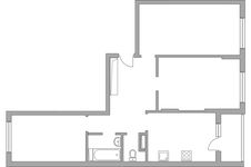 Планировка 3-комнатной квартиры, 71,1 м2