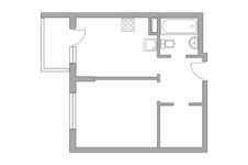 Планировка 1-комнатной квартиры, 35,2 м2