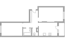 Планировка 2-комнатной квартиры, 54,3 м2