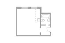 Планировка квартиры студии, 28 м2