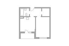 Планировка 1-комнатной квартиры, 37,4 м2