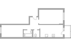 Планировка 2-комнатной квартиры, 54,4 м2