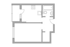 Планировка 1-комнатной квартиры, 33,1 м2