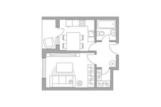 Планировка 1-комнатной квартиры, 33,1 м2