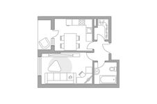Планировка 1-комнатной квартиры, 37,1 м2