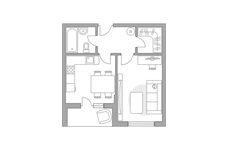 Планировка 1-комнатной квартиры, 37,6 м2